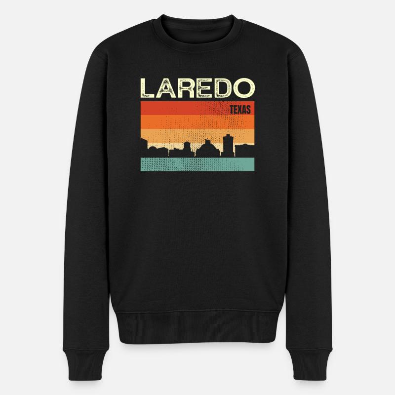 Laredo Texas - Männer Premium Bio Pullover - Schwarz