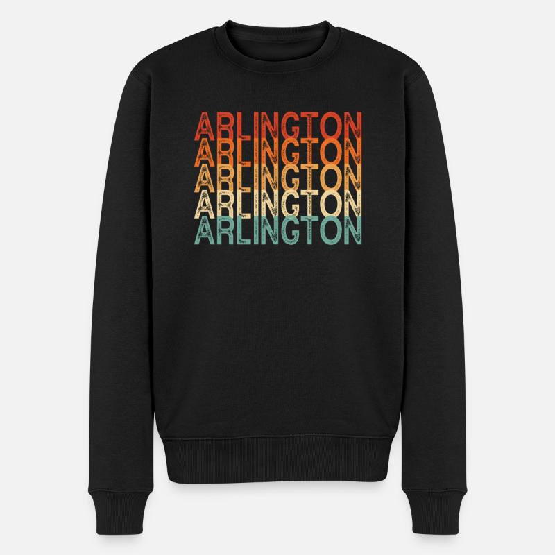 Arlington Texas - Männer Premium Bio Pullover - Schwarz