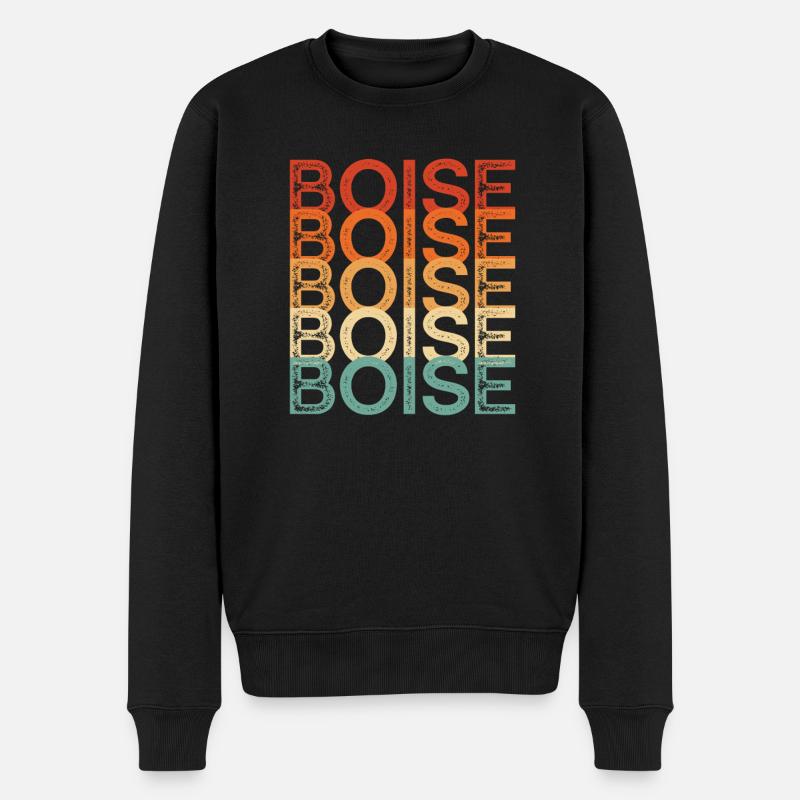 Boise Idaho - Männer Premium Bio Pullover - Schwarz