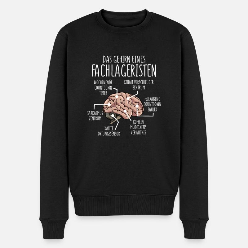 Fachlagerist Anatomie - Männer Premium Bio Pullover - Schwarz