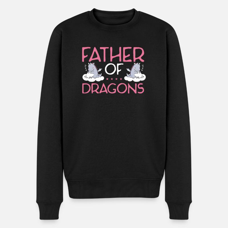 Père des Dragons - Pull Premium bio Homme - noir