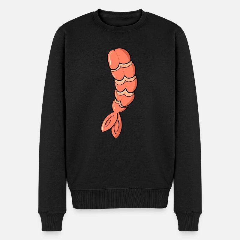 Sushi Shrimp Halloween Kostüm Sushi Liebhaber - Männer Premium Bio Pullover - Schwarz