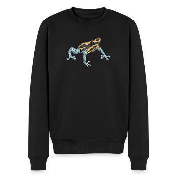 Pfeilgiftfrosch I Kröte Frosch Motiv für Amphibien - Männer Premium Bio Pullover - Schwarz - Vorne - Nico (187cm)