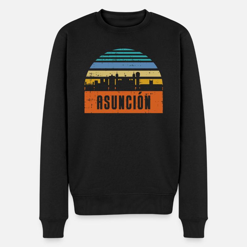 Asuncion - Männer Premium Bio Pullover - Schwarz