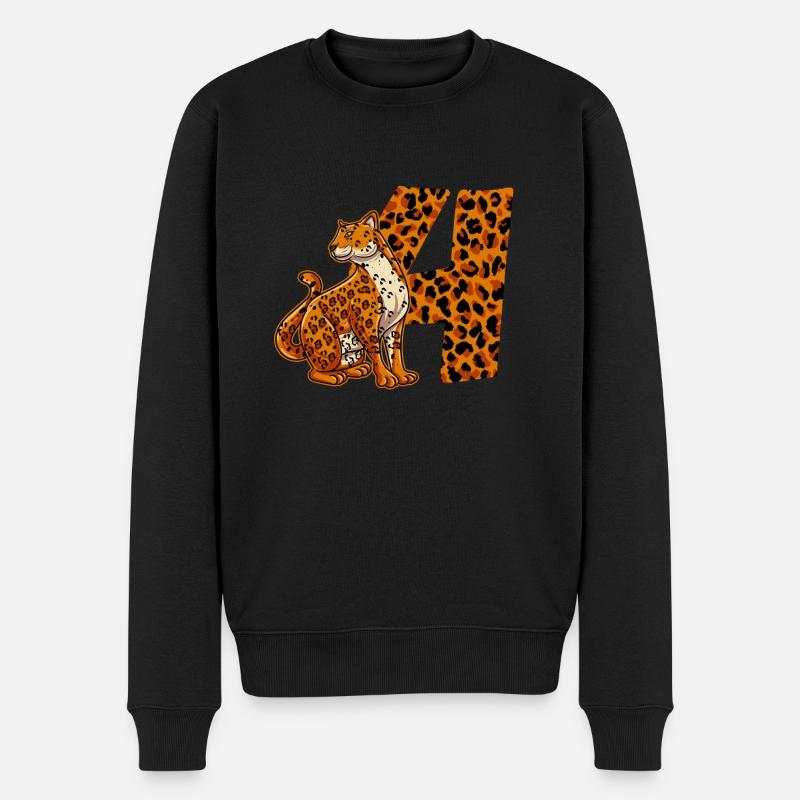 4 ans garçon anniversaire Jaguar - Pull Premium bio Homme - noir