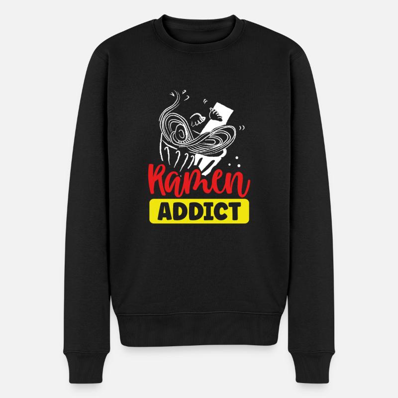 Accro aux ramen - Pull Premium bio Homme - noir