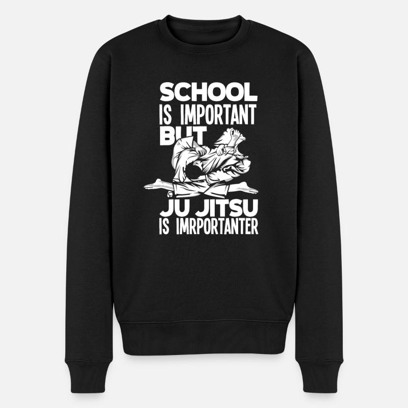 Jiu Jitsu Jiu Jitsu Jiu Jitsu - Männer Premium Bio Pullover - Schwarz