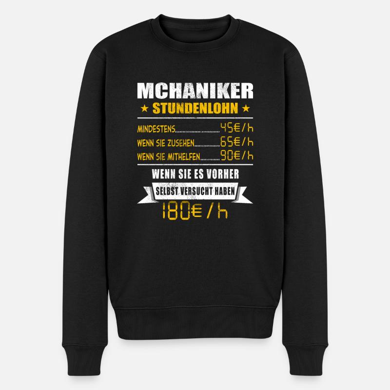 Mechaniker - Männer Premium Bio Pullover - Schwarz