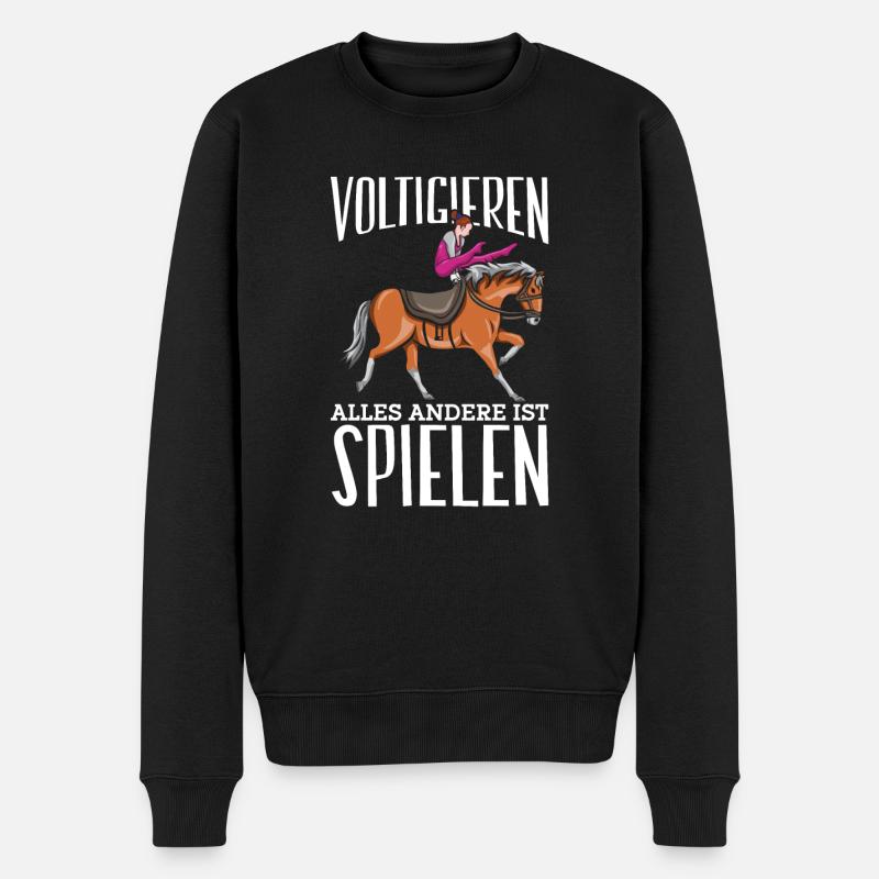 Voltigieren - Männer Premium Bio Pullover - Schwarz