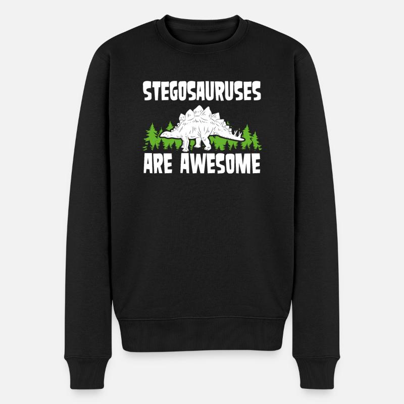 Stegosaurus est grand - Pull Premium bio Homme - noir