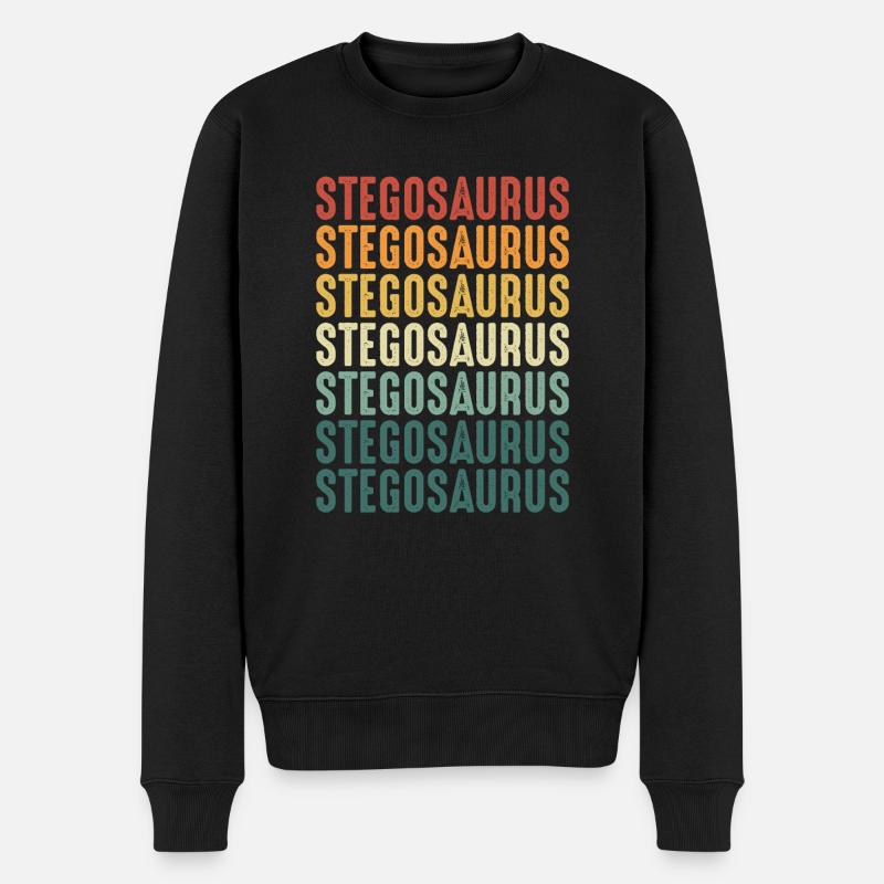 Stegosaurus en couleur - Pull Premium bio Homme - noir