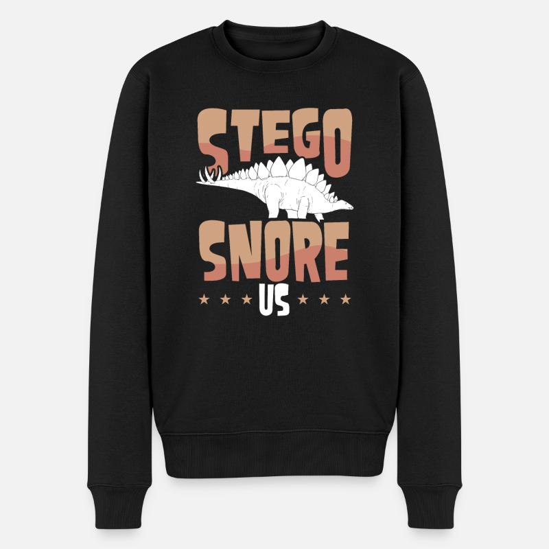 Stegosaurus nous ronfle - Pull Premium bio Homme - noir