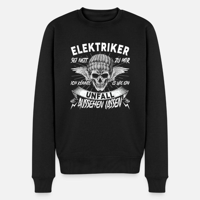 Elektriker - Männer Premium Bio Pullover - Schwarz