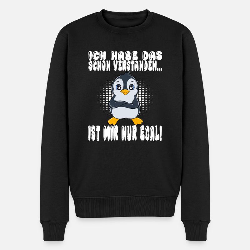 Ich Habe Das Schon Verstanden Ist Mir Nur Egal - Männer Premium Bio Pullover - Schwarz