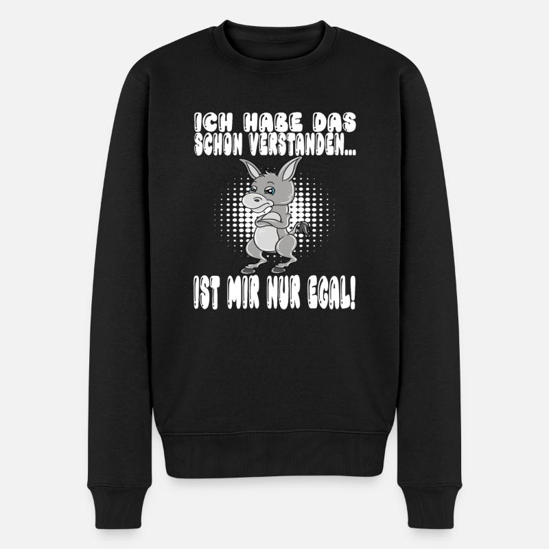 Ich Habe Das Schon Verstanden Ist Mir Nur Egal - Männer Premium Bio Pullover - Schwarz