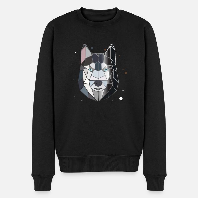 Husky Polygon - Men's Premium Organic Jumper - black