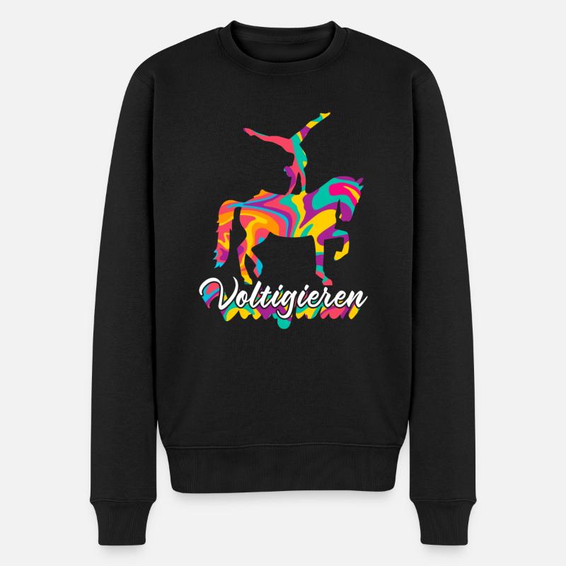 Voltigieren - Männer Premium Bio Pullover - Schwarz