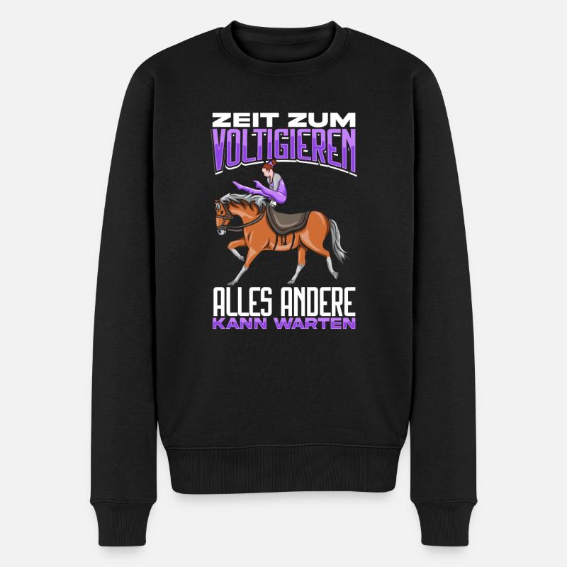 Voltigieren - Männer Premium Bio Pullover - Schwarz