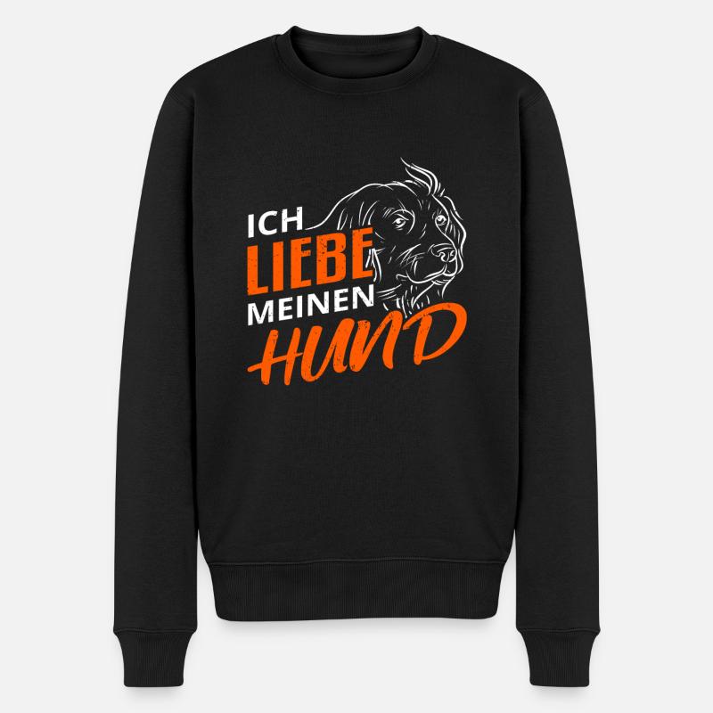 Hund Hundebesitzer - Männer Premium Bio Pullover - Schwarz