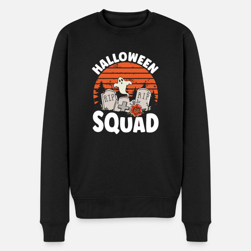 Halloween Geist Team - Männer Premium Bio Pullover - Schwarz