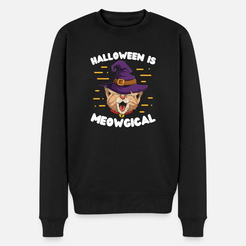 Halloween est Miaugical - Pull Premium bio Homme - noir