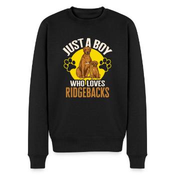 Rhodesian Ridgeback Hund - Männer Premium Bio Pullover - Schwarz - Vorne - Nico (187cm)