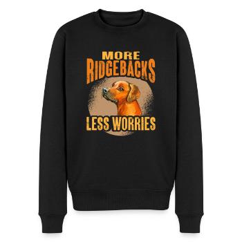 Rhodesian Ridgeback Hund - Männer Premium Bio Pullover - Schwarz - Vorne - Nico (187cm)