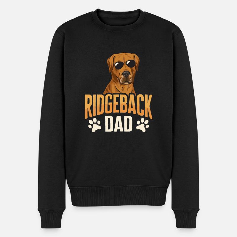 Chien Rhodesian Ridgeback - Pull Premium bio Homme - noir