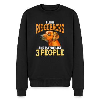 Rhodesian Ridgeback Hund - Männer Premium Bio Pullover - Schwarz - Vorne - Nico (187cm)