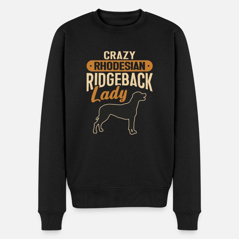 Chien Rhodesian Ridgeback - Pull Premium bio Homme - noir
