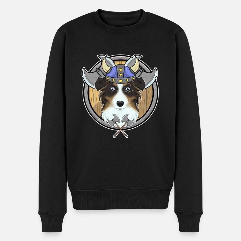 Australian Shepherd I Valhalla I Viking - Männer Premium Bio Pullover - Schwarz