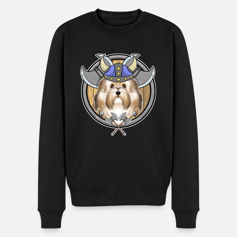 Havanese I Valhalla I Viking - Männer Premium Bio Pullover - Schwarz