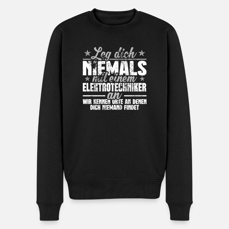 Elektrotechniker - Männer Premium Bio Pullover - Schwarz