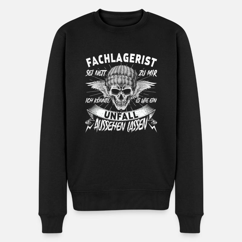 Fachlagerist - Männer Premium Bio Pullover - Schwarz
