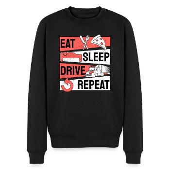 Trucker Truck Driver Truck Driver Professional Driver - Men's Premium Organic Jumper - black - Front - Nico (187cm)