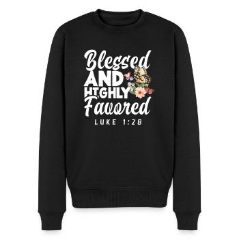 Jesus Christus Christ Religion Religiös - Männer Premium Bio Pullover - Schwarz - Vorne - Nico (187cm)