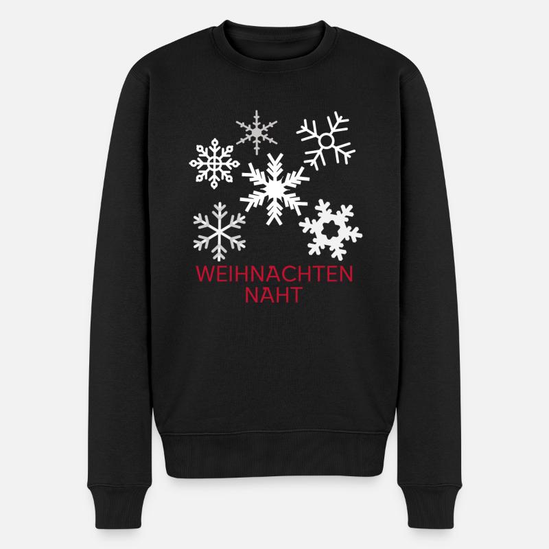 Weihnachten naht - Männer Premium Bio Pullover - Schwarz