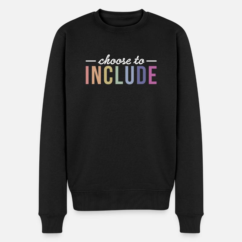 Choose To Include Autismus Shirt Geschenk - Männer Premium Bio Pullover - Schwarz