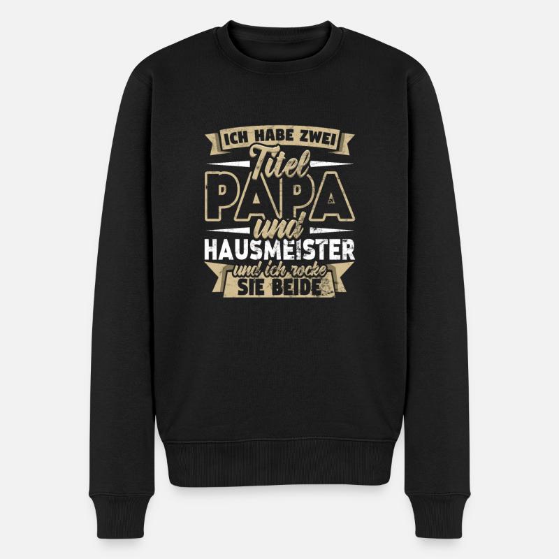 Hausmeister - Männer Premium Bio Pullover - Schwarz