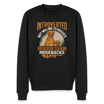 Rhodesian Ridgeback Hund - Männer Premium Bio Pullover - Schwarz - Vorne - Nico (187cm)