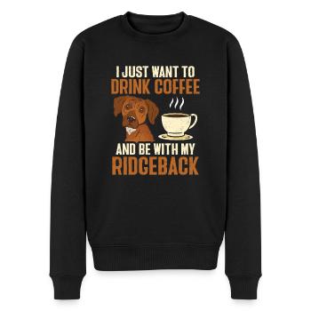 Rhodesian Ridgeback Hund - Männer Premium Bio Pullover - Schwarz - Vorne - Nico (187cm)