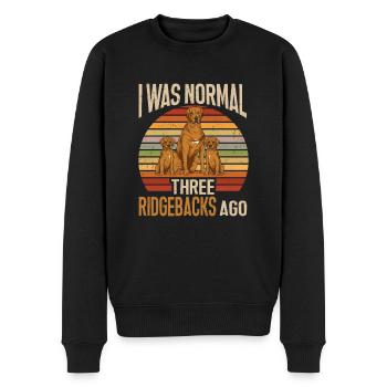 Rhodesian Ridgeback Hund - Männer Premium Bio Pullover - Schwarz - Vorne - Nico (187cm)