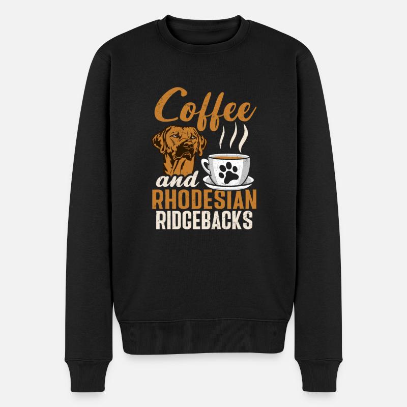 Chien Rhodesian Ridgeback - Pull Premium bio Homme - noir