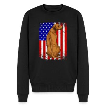 Rhodesian Ridgeback Hund - Männer Premium Bio Pullover - Schwarz - Vorne - Nico (187cm)