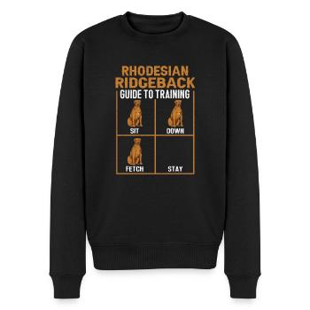 Rhodesian Ridgeback Hund - Männer Premium Bio Pullover - Schwarz - Vorne - Nico (187cm)