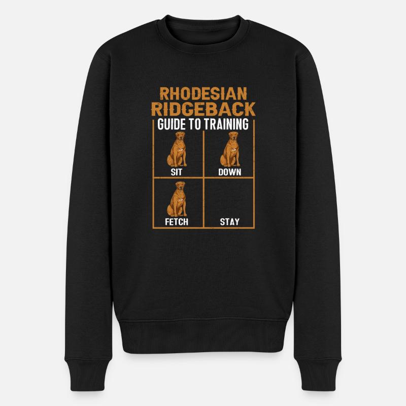 Chien Rhodesian Ridgeback - Pull Premium bio Homme - noir