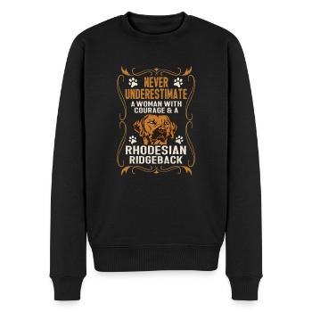 Rhodesian Ridgeback Hund - Männer Premium Bio Pullover - Schwarz - Vorne - Nico (187cm)