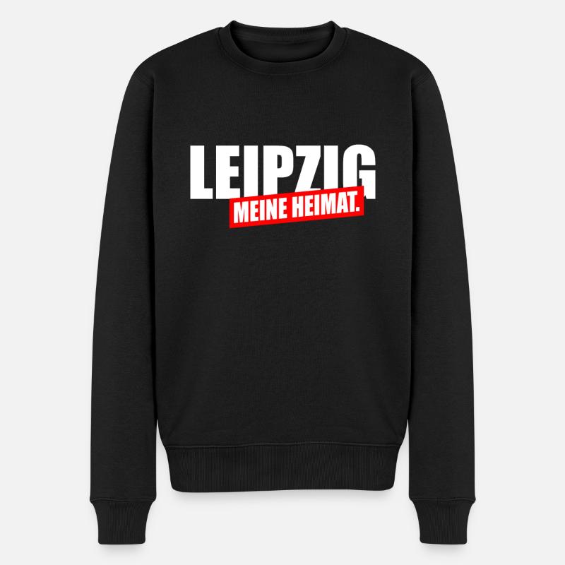 Leipzig meine Heimat - Männer Premium Bio Pullover - Schwarz