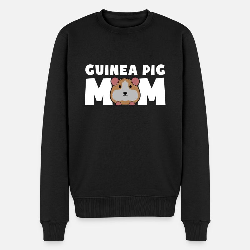 Guinea Pig Mom - Männer Premium Bio Pullover - Schwarz