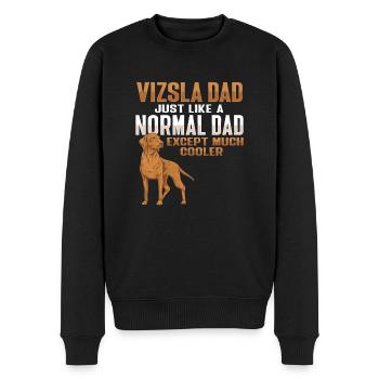 Vizsla Papa Hund Papa Ungarischer Vizsla - Männer Premium Bio Pullover - Schwarz - Vorne - Nico (187cm)